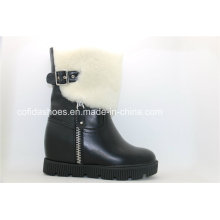 Botas de nieve de las mujeres calientes de los altos talones del OEM